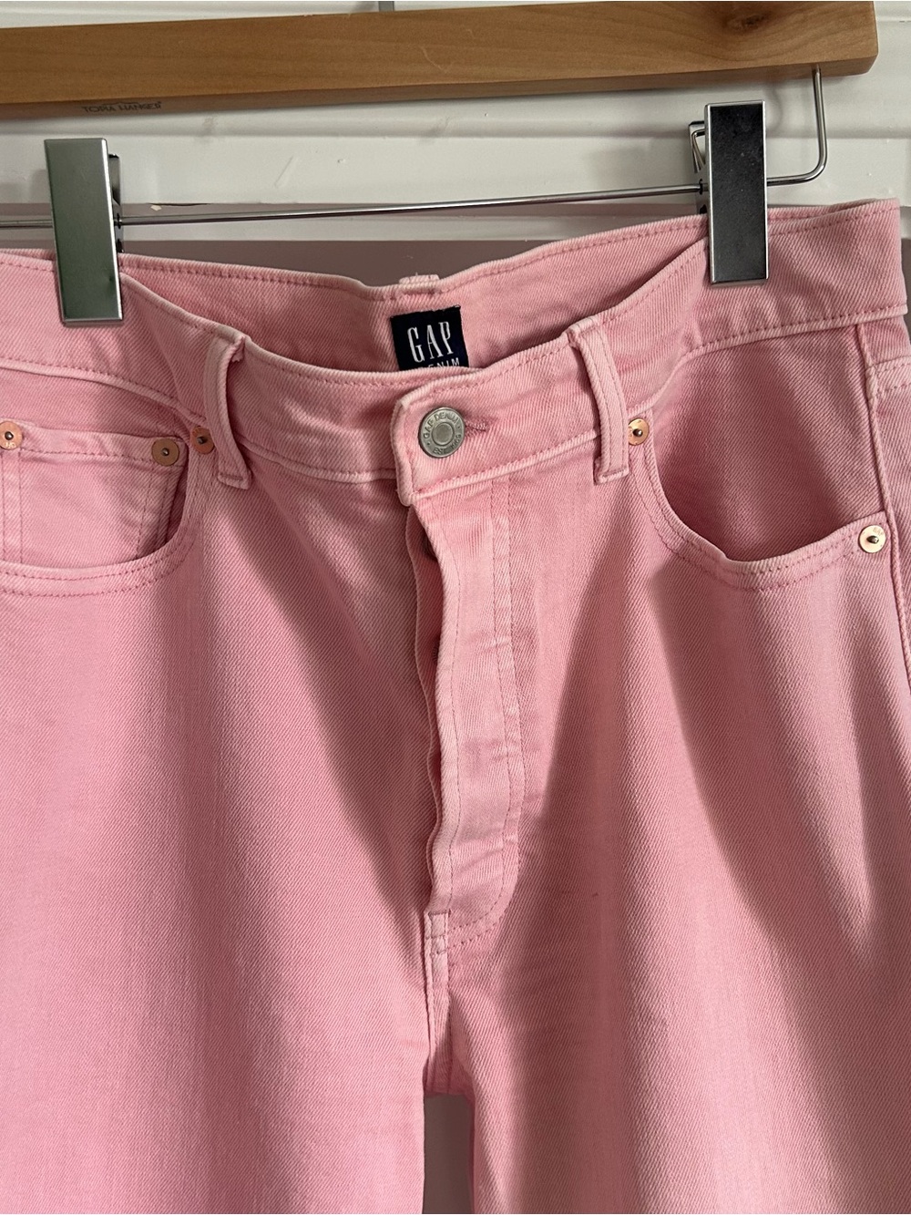 GAP Straight Leg Jeans in Soft Pink - Picture 3 of 8
